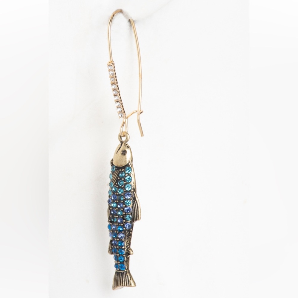 Betsey Johnson Gold and Blue Fish Decor